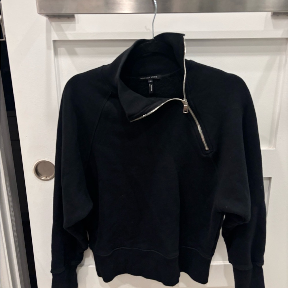 Marissa Webb Black Textured Knit Top